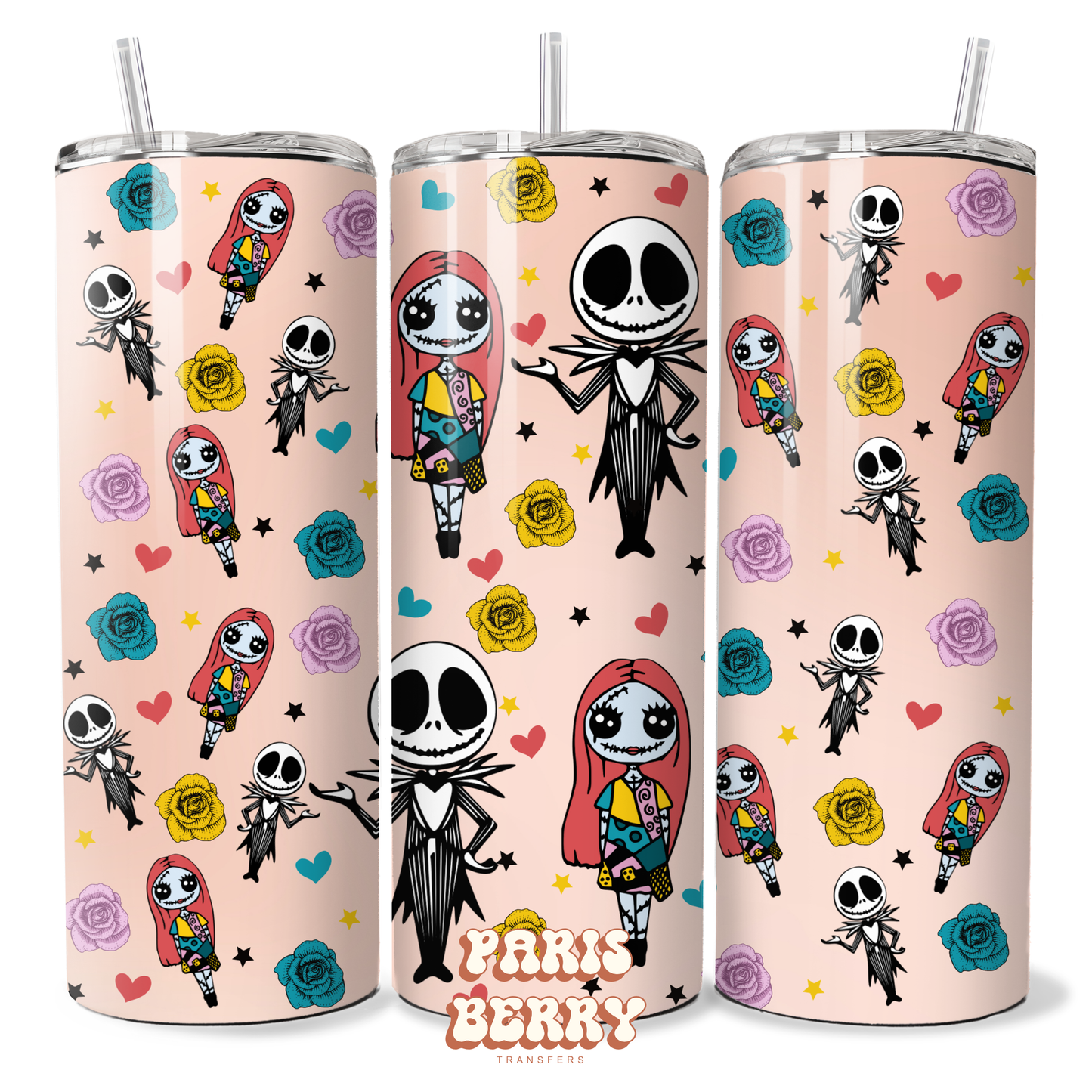 Christmas Nightmare Couple - 20oz Sublimation Tumbler Wrap