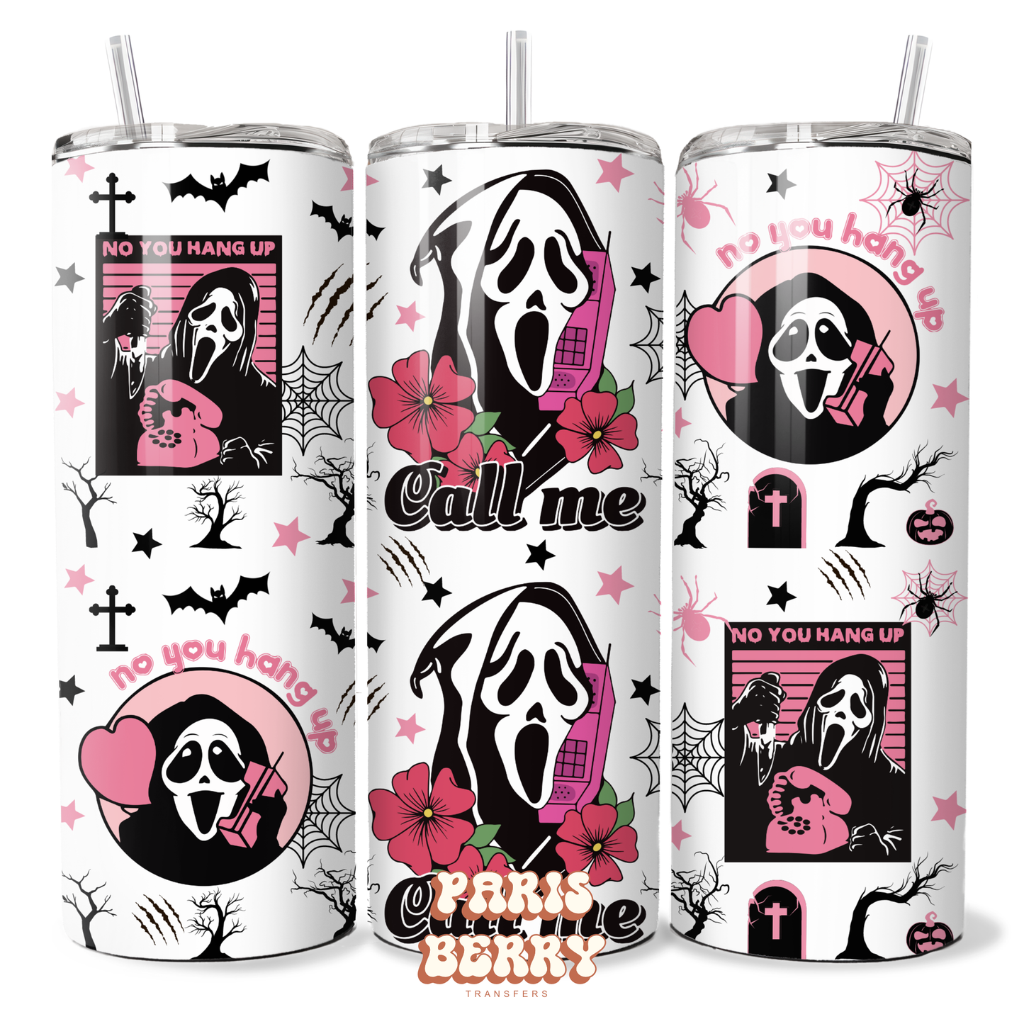 Call Me Ghost Face - 20oz Sublimation Tumbler Wrap