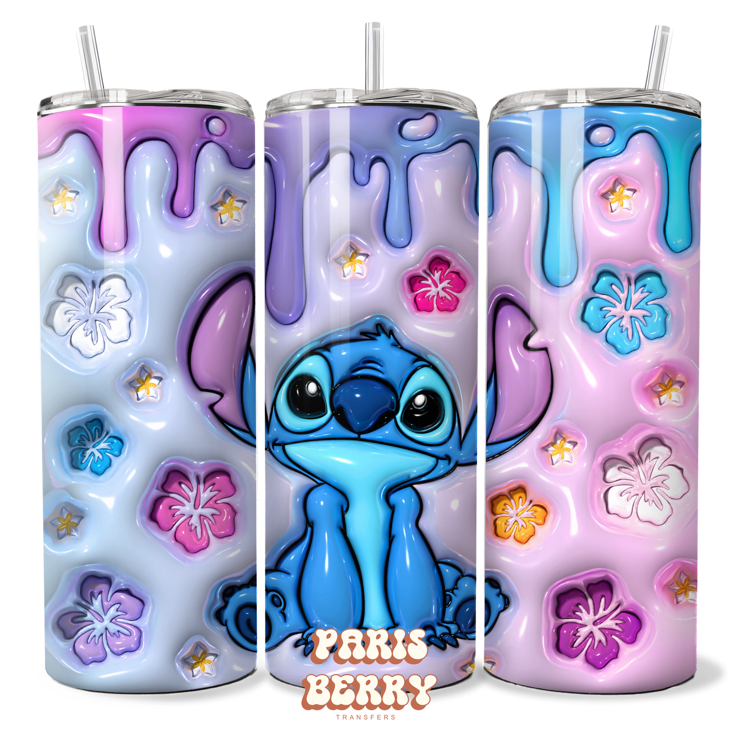 Cute Blue Alien - 20oz Sublimation Tumbler Wrap