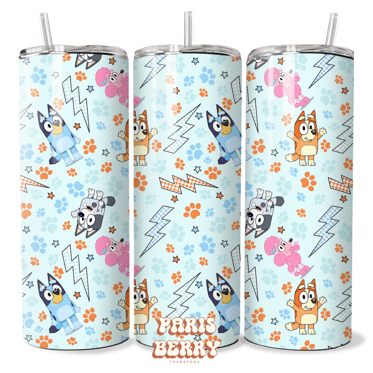 Bluish Flash - 20oz Sublimation Tumbler Wrap