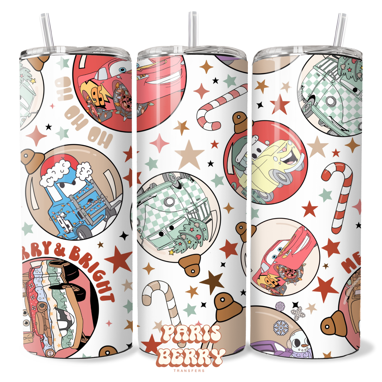 Christmas Cars - 20oz Sublimation Tumbler Wrap