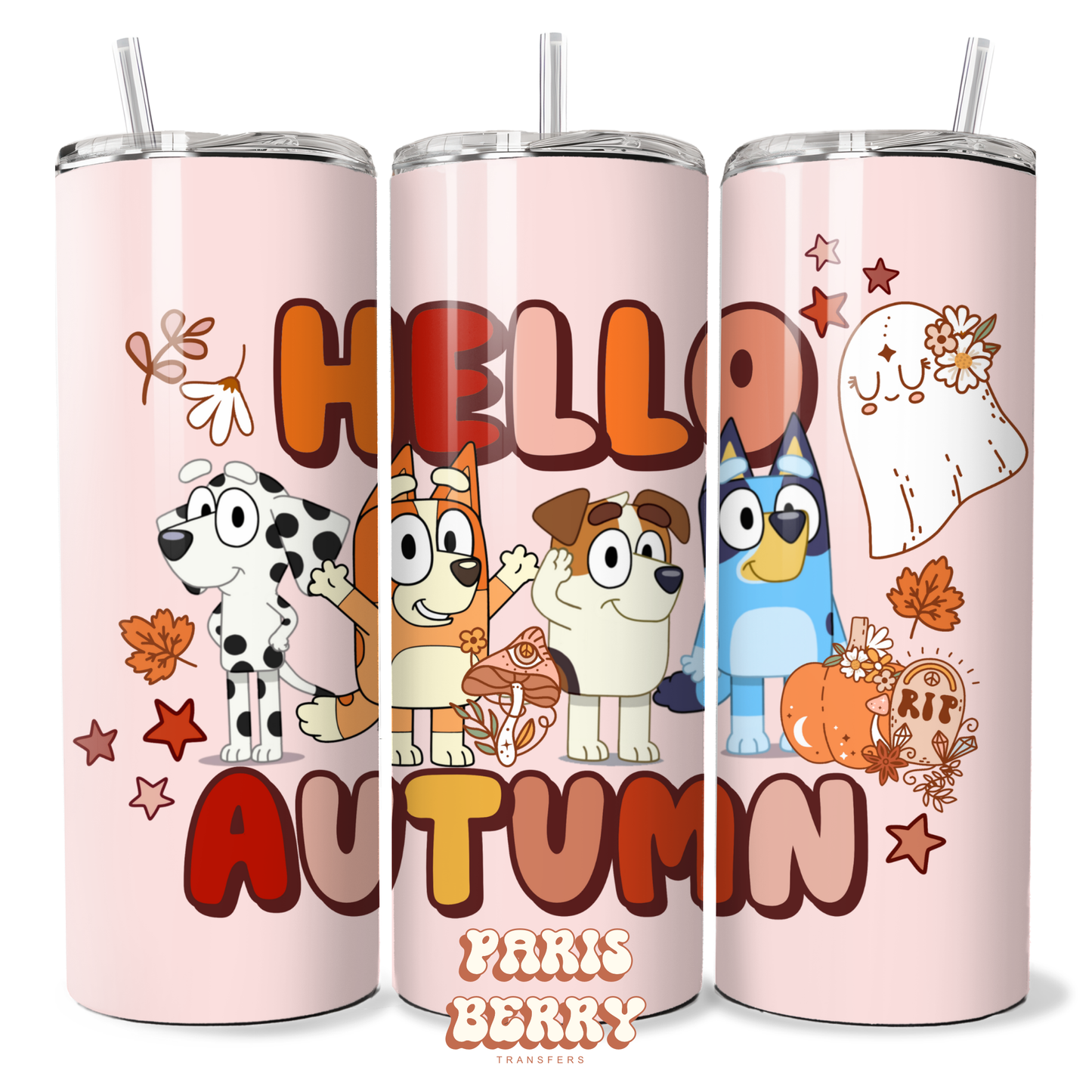 Bluish Hello Autumn - 20oz Sublimation Tumbler Wrap