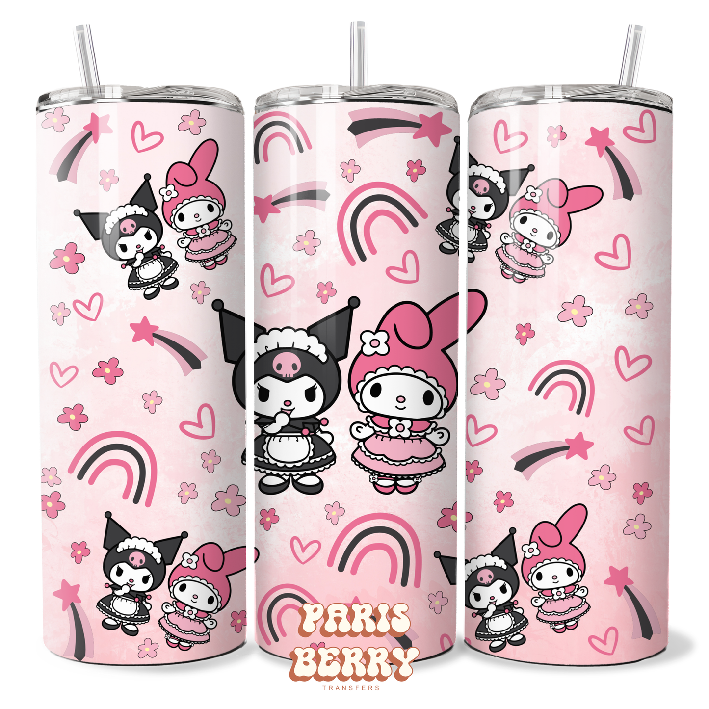 Pink H.Kitty Couple - 20oz Sublimation Tumbler Wrap