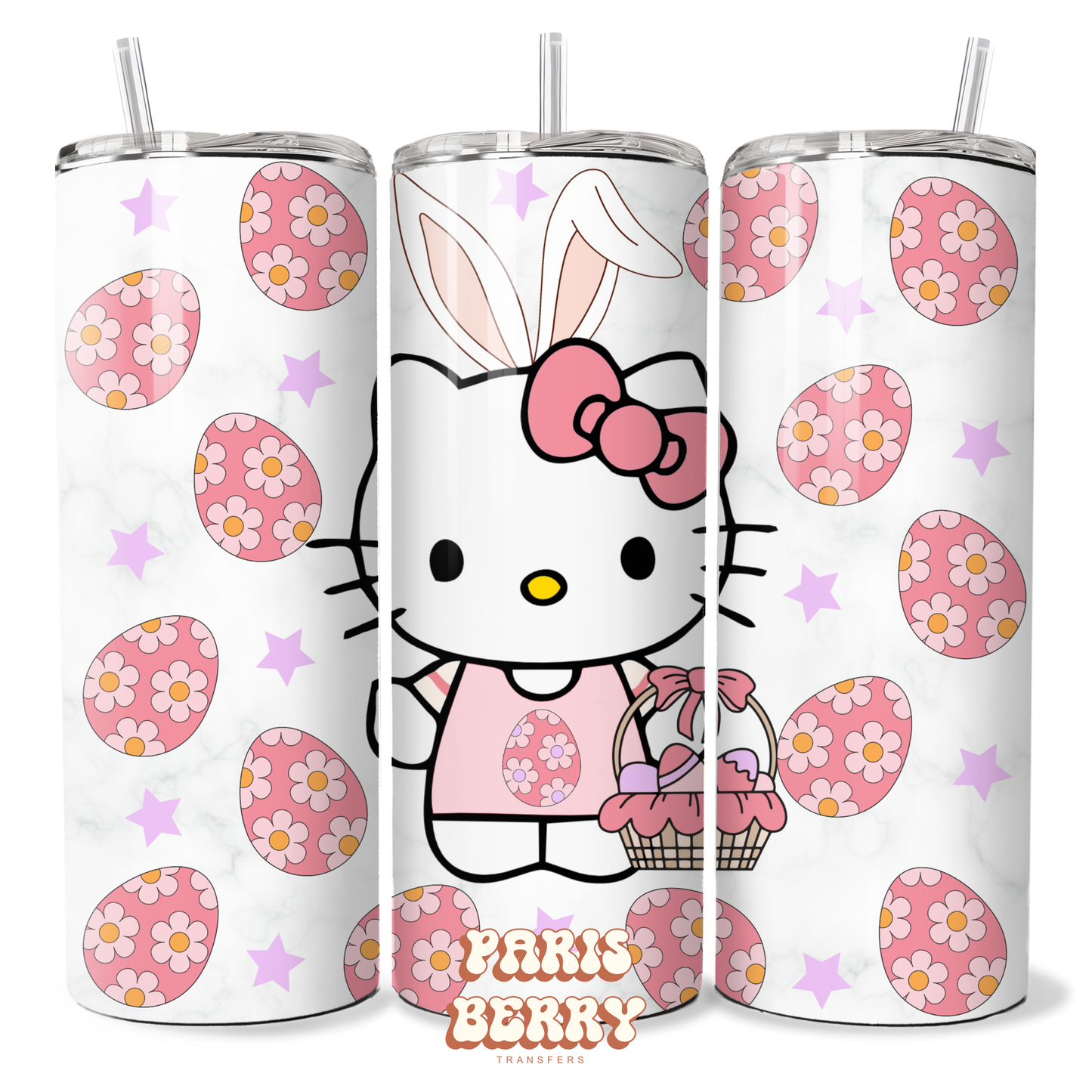 Cute H.Kitty Pink Easter - 20oz Sublimation Tumbler Wrap
