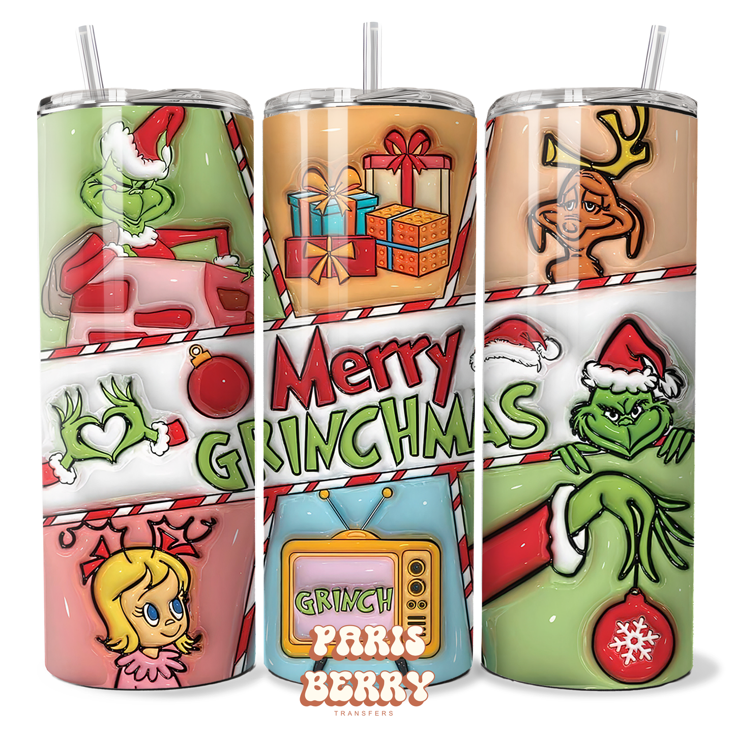 Merry Grinchmas & Friends - 20oz Sublimation Tumbler Wrap