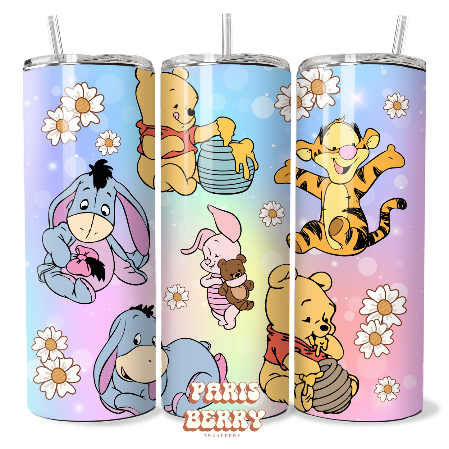 Baby Honey Bear Rainbow Friends - 20oz Sublimation Tumbler Wrap