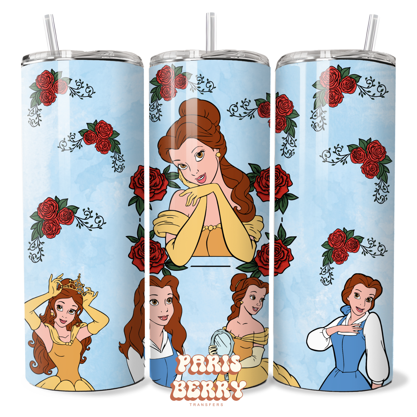 Beauty Princess Belle - 20oz Sublimation Tumbler Wrap