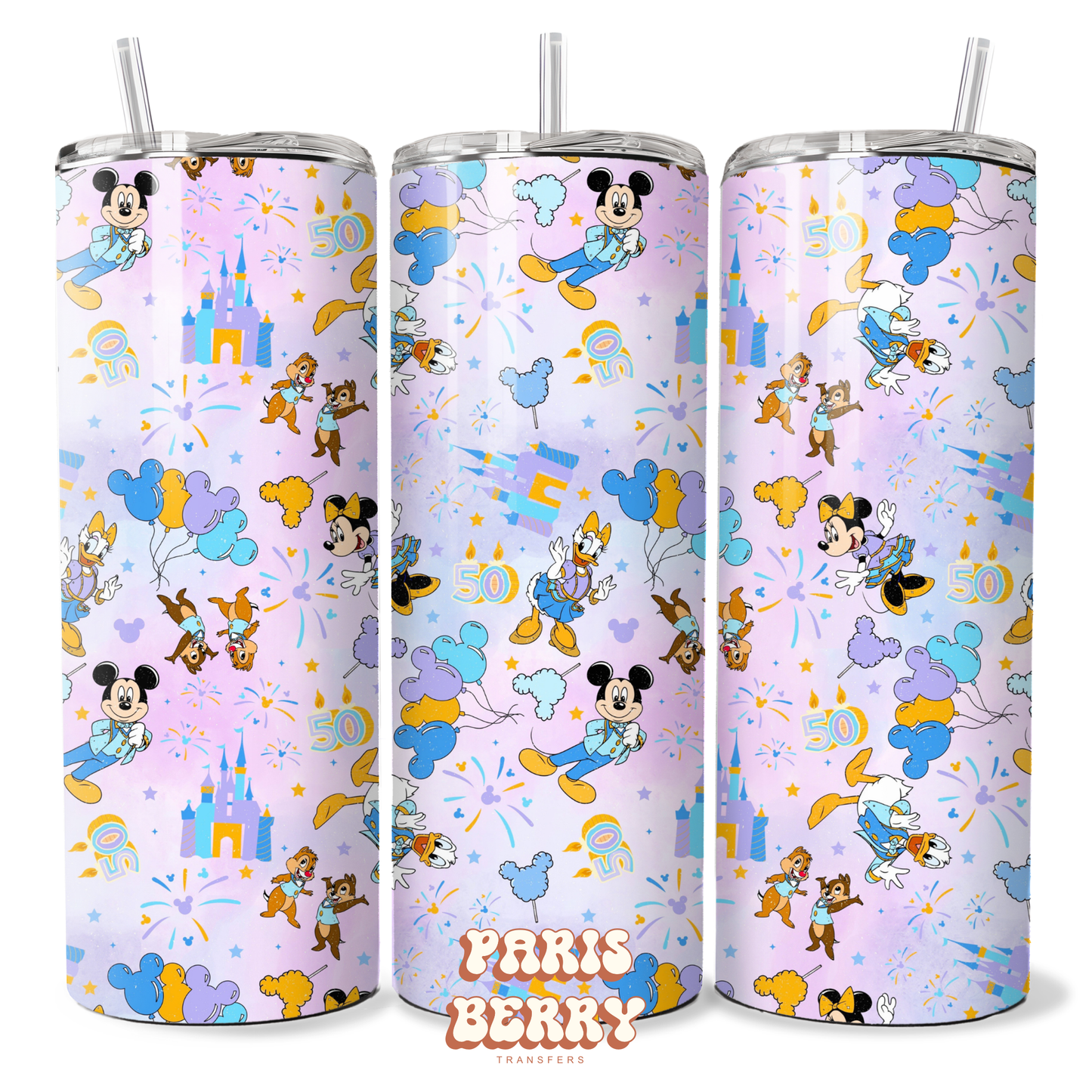 100 Years Of Celebration Mouse & Friends - 20oz Sublimation Tumbler Wrap