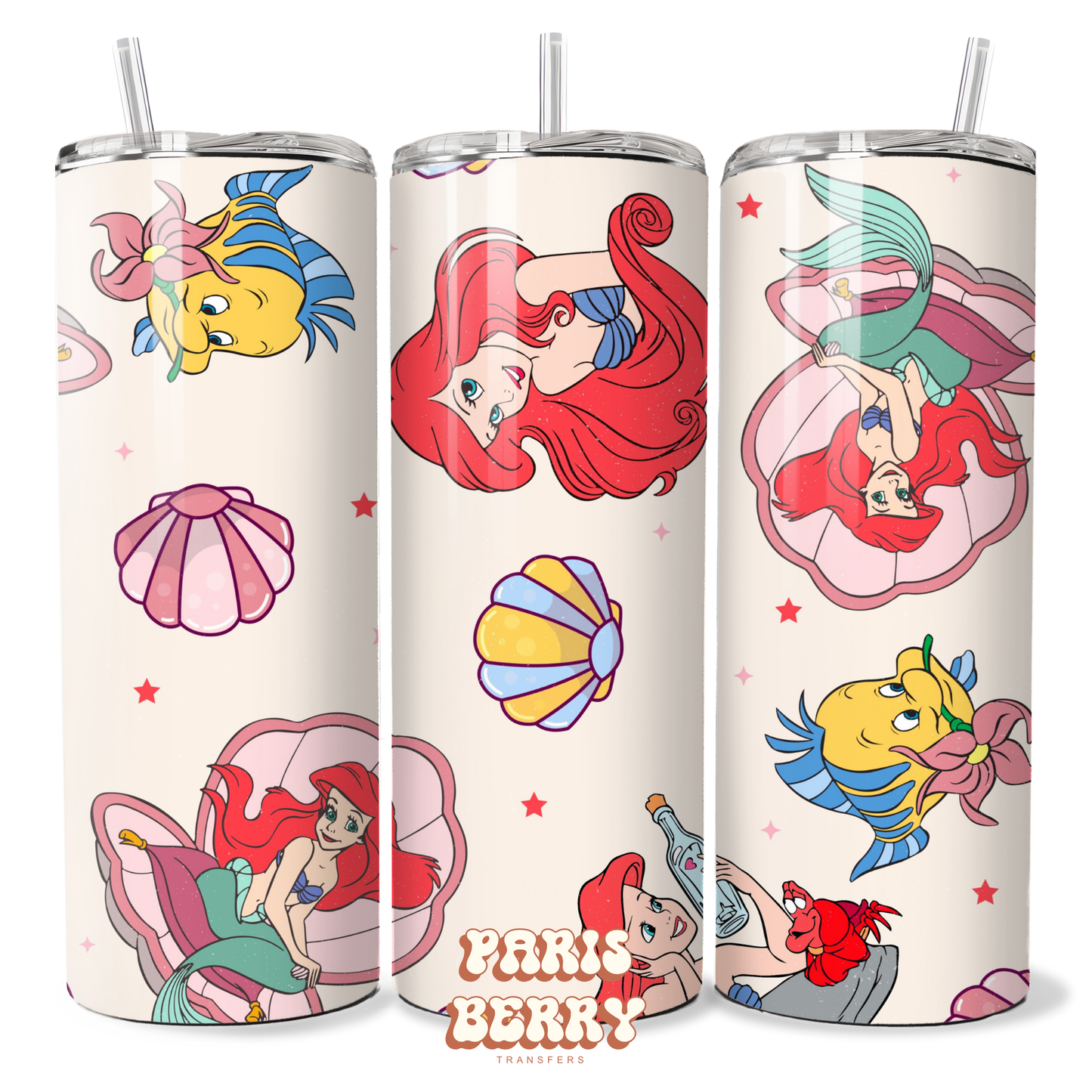 Under The Sea Mermaid Princess Ariel - 20oz Sublimation Tumbler Wrap