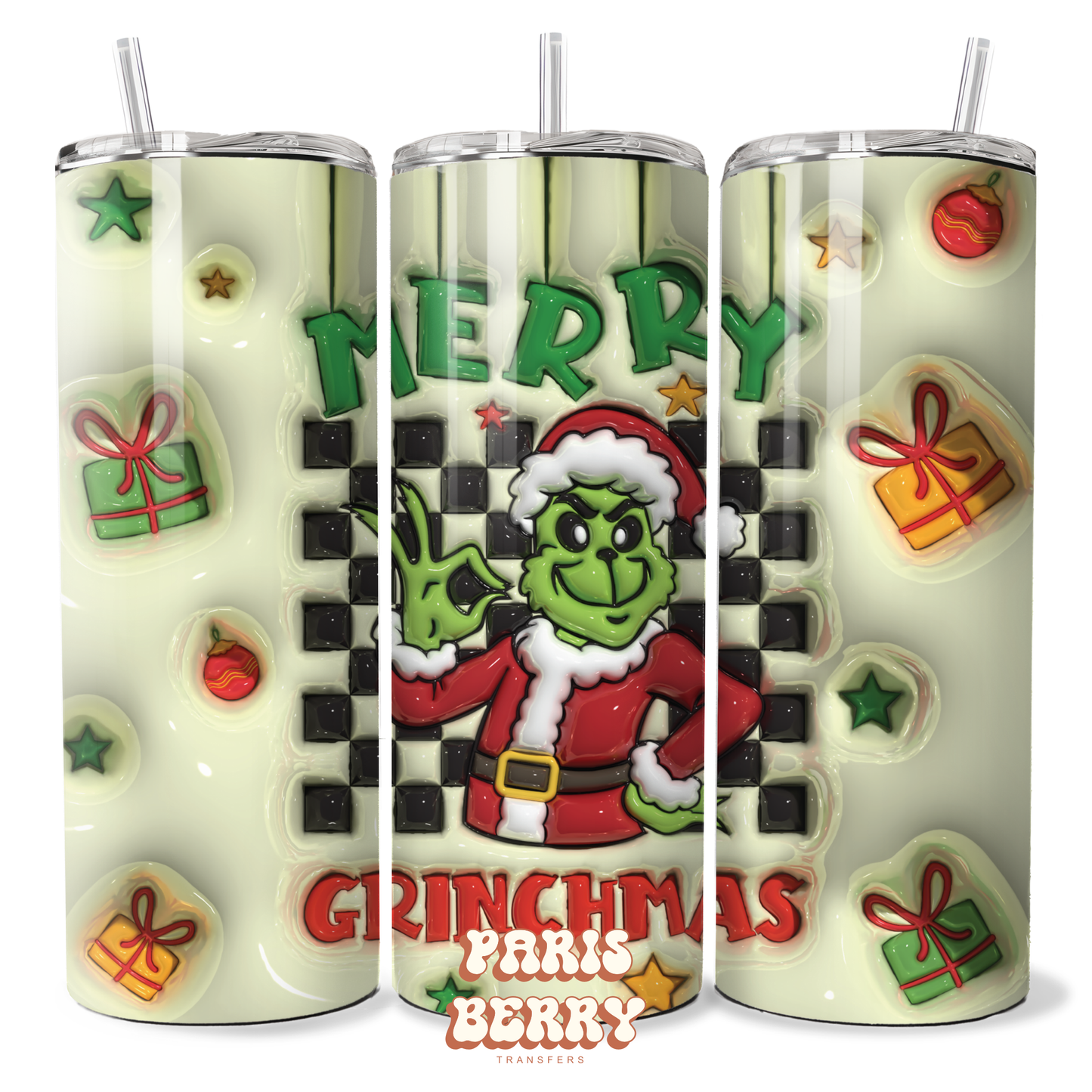 Grinchmas Santa - 20oz Sublimation Tumbler Wrap