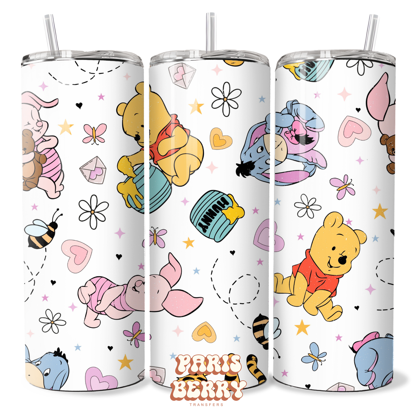 Baby Honey Pooh Bear & Friends - 20oz Sublimation Tumbler Wrap