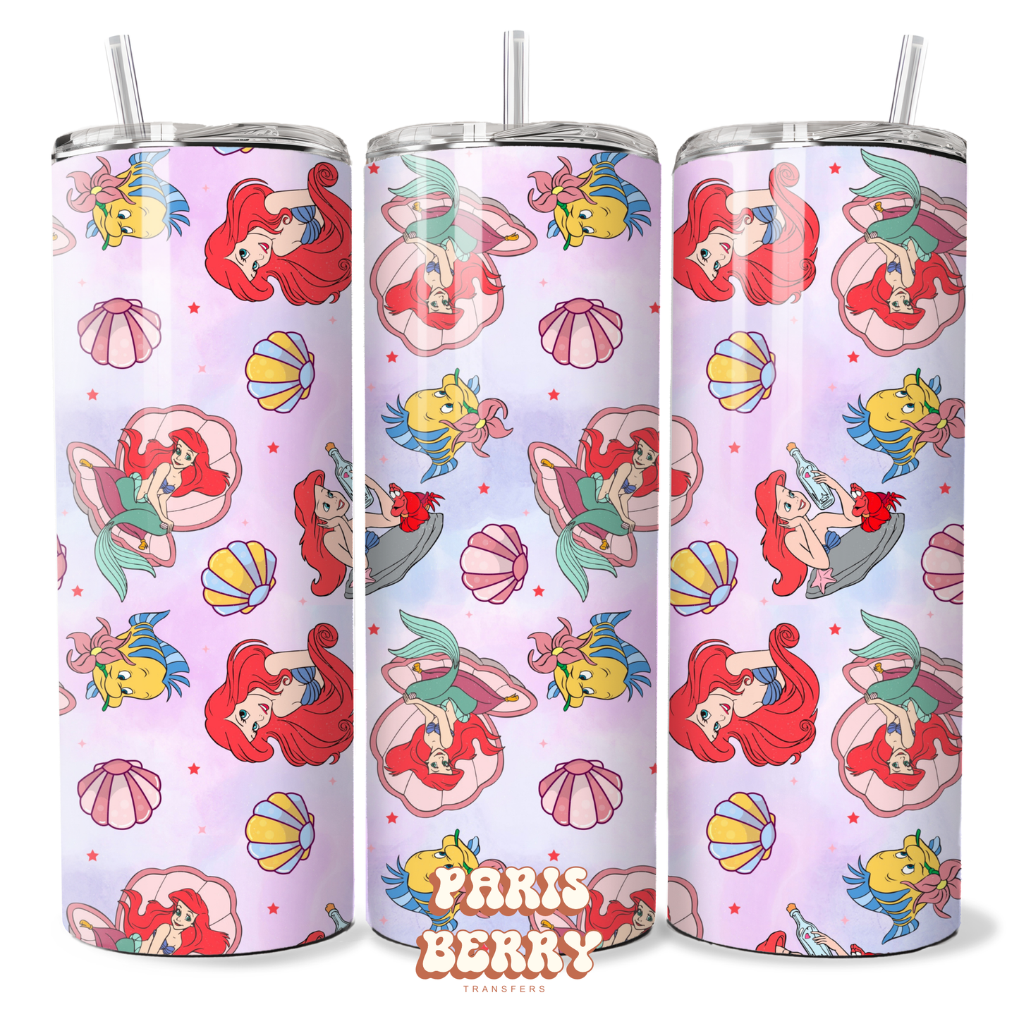 Ariel Under The Sea Mermaid Princess - 20oz Sublimation Tumbler Wrap