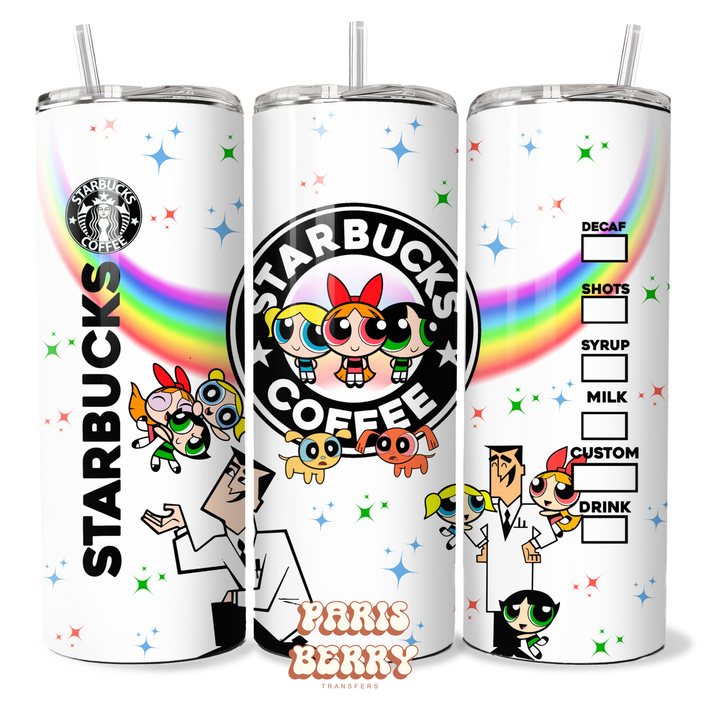 Power Puff Super Girls Coffee - 20oz Sublimation Tumbler Wrap