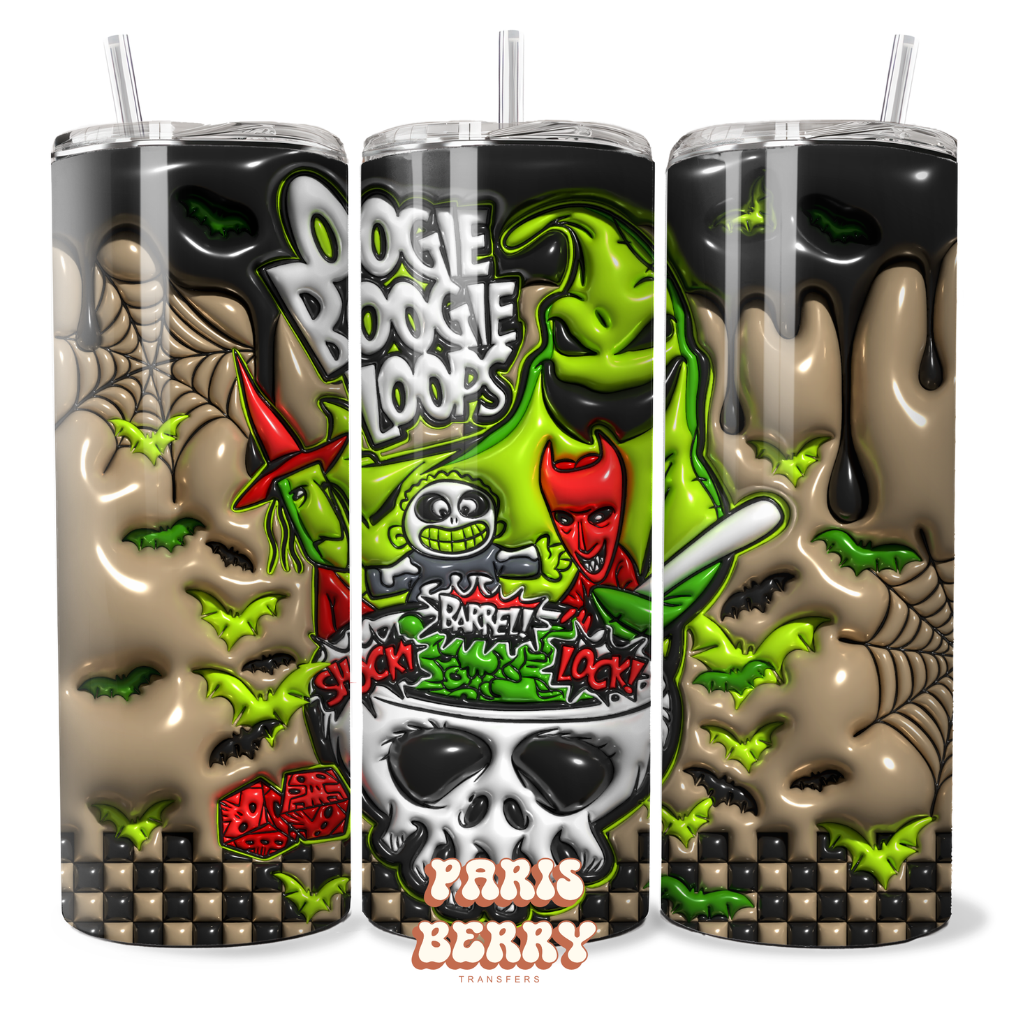 Oogie Boogie Loops - 20oz Sublimation Tumbler Wrap