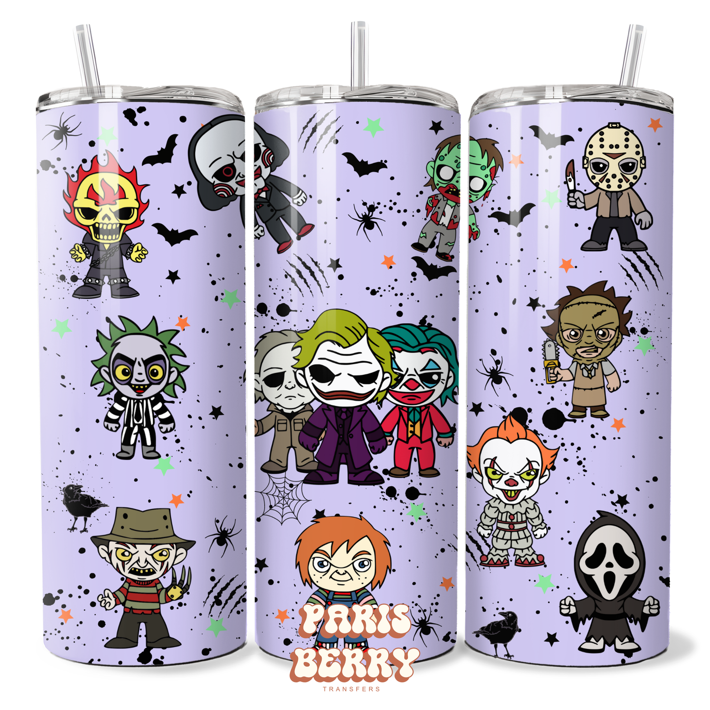 Spooky Villain Friends - 20oz Sublimation Tumbler Wrap
