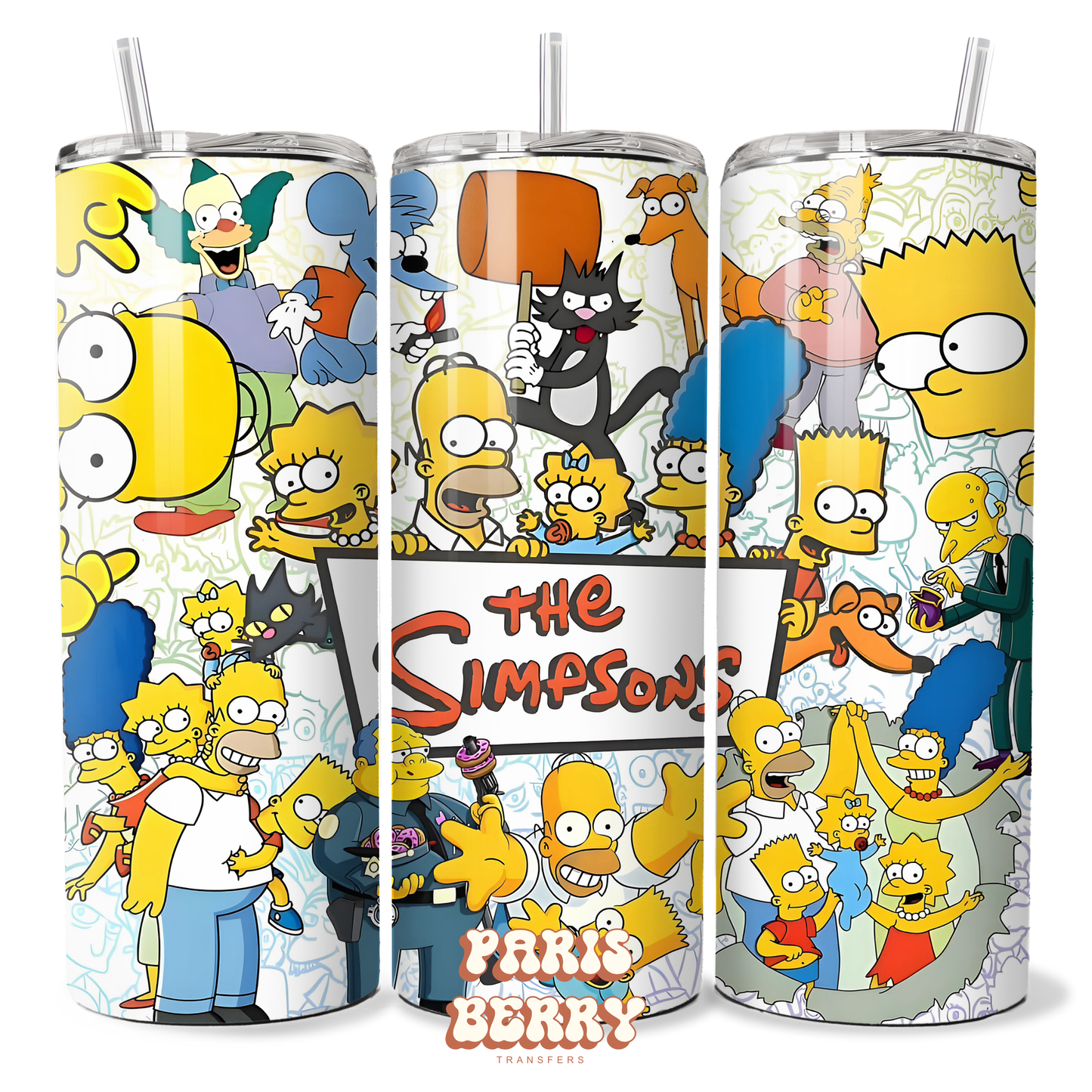 Yellow TV Family - 20oz Sublimation Tumbler Wrap