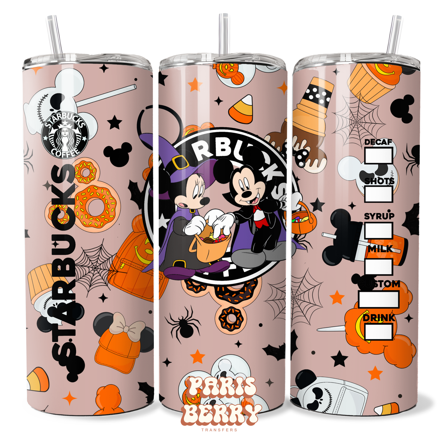 Spooky Vampire Mouse Couples - 20oz Sublimation Tumbler Wrap
