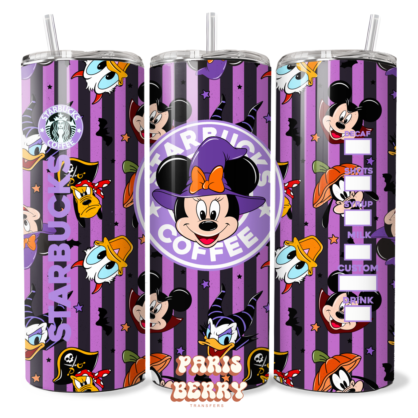 Spooky Vampire Mouse Coffee - 20oz Sublimation Tumbler Wrap