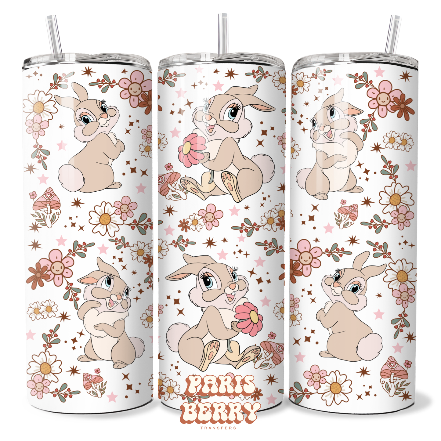 Cute Spring Bunny - 20oz Sublimation Tumbler Wrap