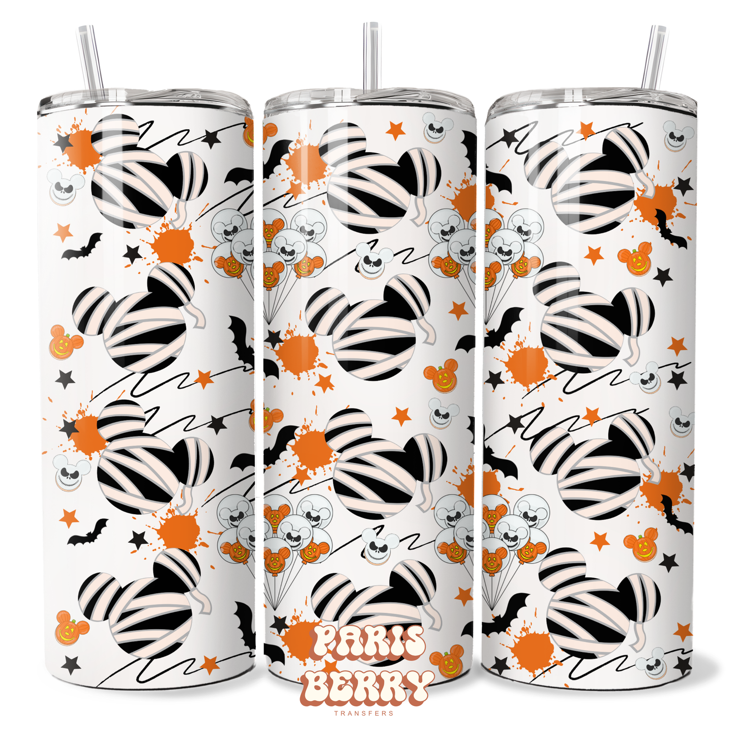 Spooky Mummy Mouse - 20oz Sublimation Tumbler Wrap