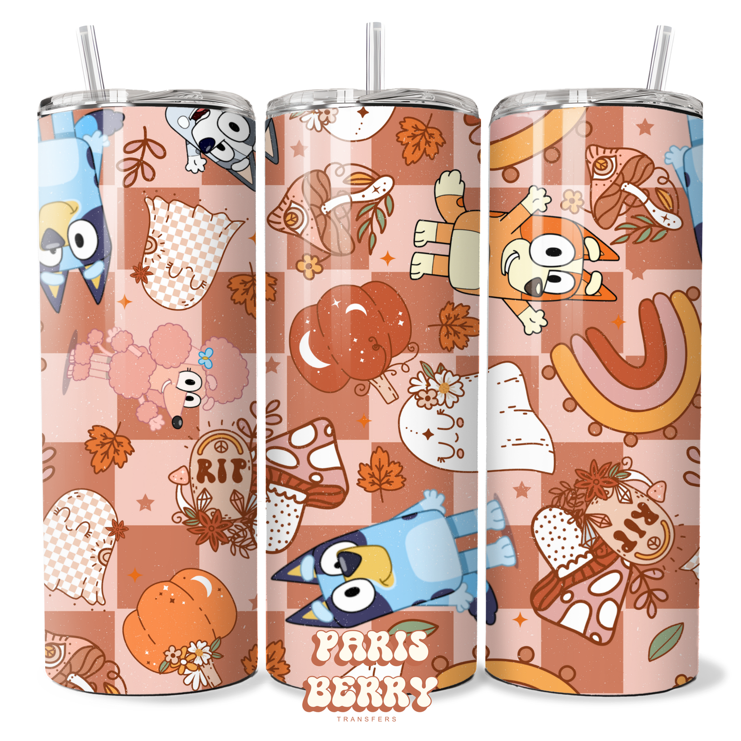 Bluish Pumpkin & Friends - 20oz Sublimation Tumbler Wrap