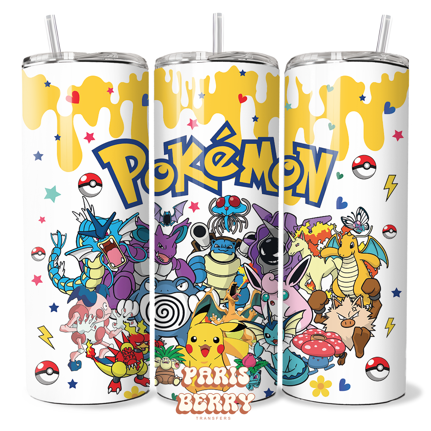 Poke Monster Friends - 20oz Sublimation Tumbler Wrap