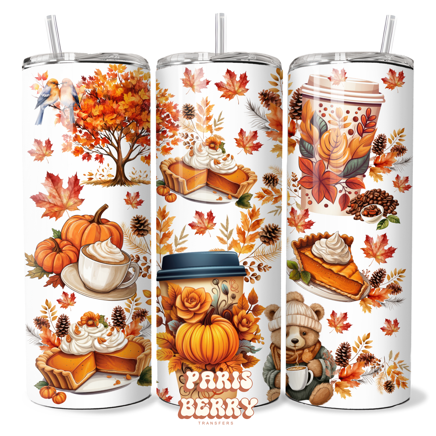 Spring Pumpkin Season - 20oz Sublimation Tumbler Wrap