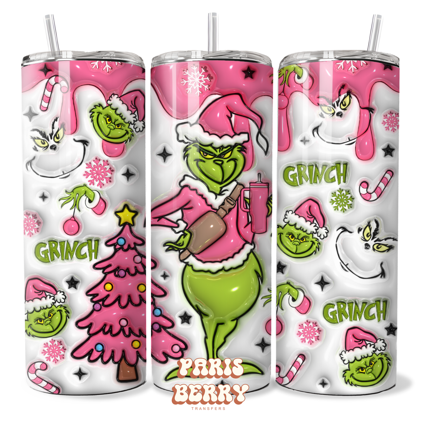 Pink Grinchmas - 20oz Sublimation Tumbler Wrap