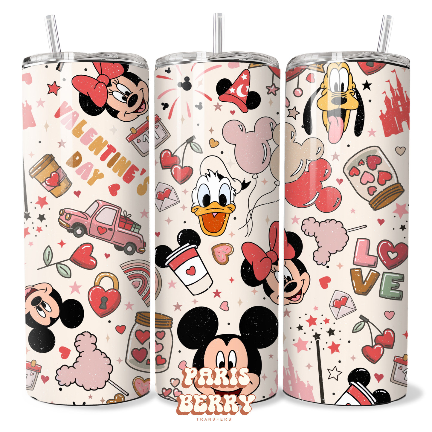 Valentine's Day Mouse - 20oz Sublimation Tumbler Wrap