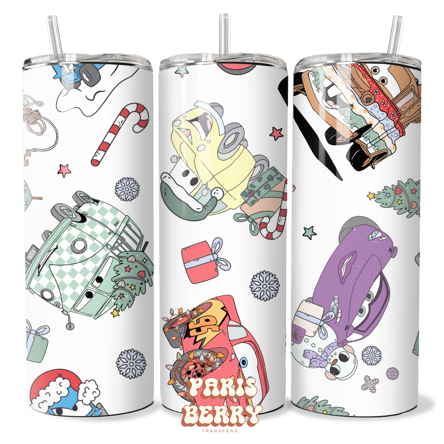 Christmas Cars - 20oz Sublimation Tumbler Wrap