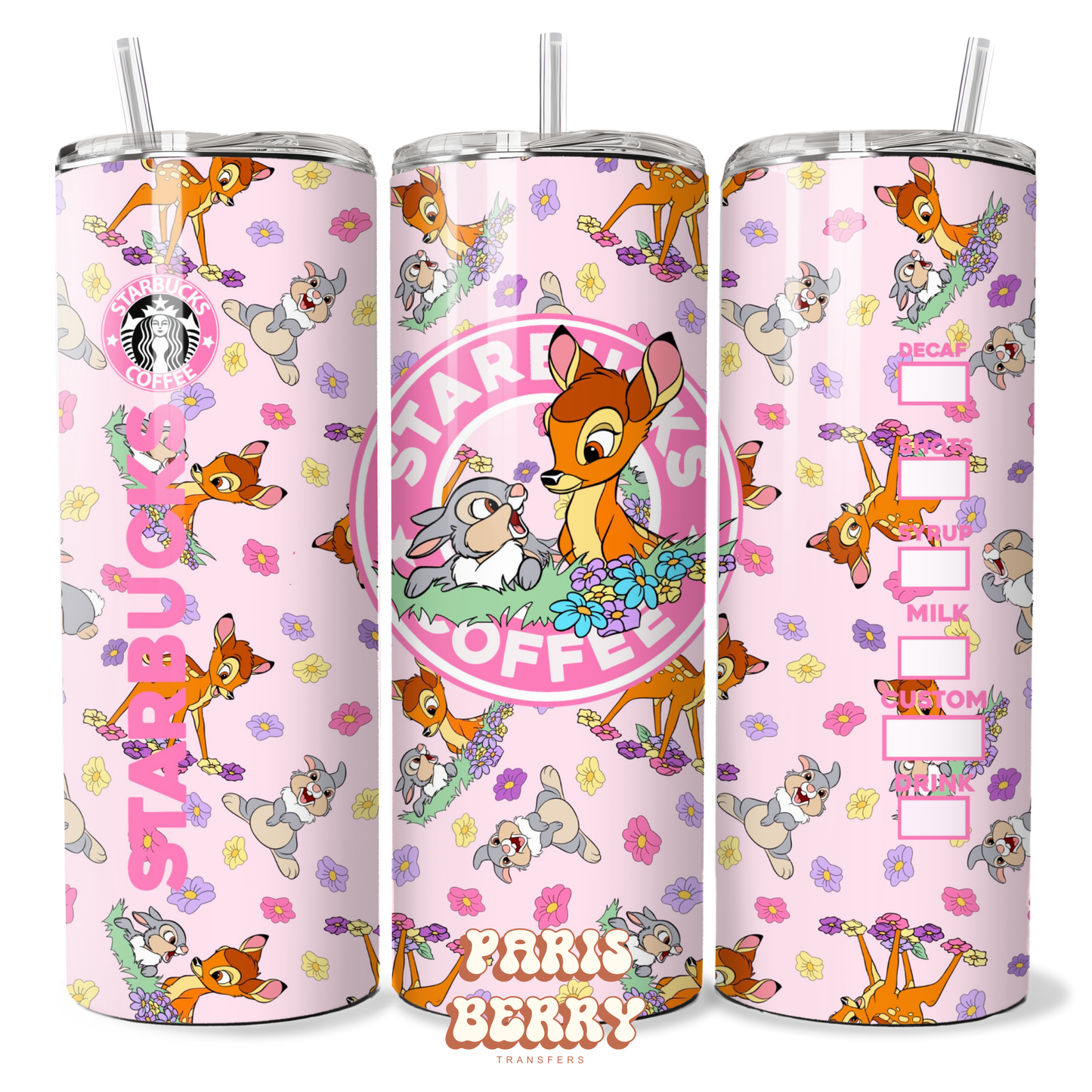 Bunny & Dear Coffee - 20oz Sublimation Tumbler Wrap
