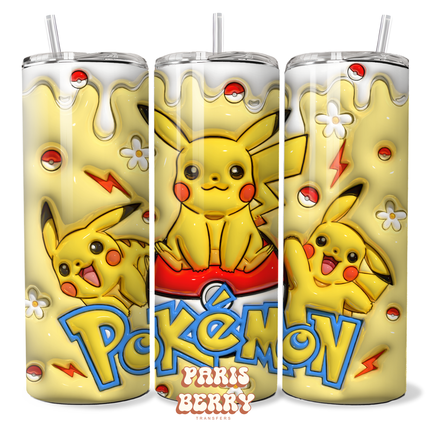 Pika Pika Pika - 20oz Sublimation Tumbler Wrap
