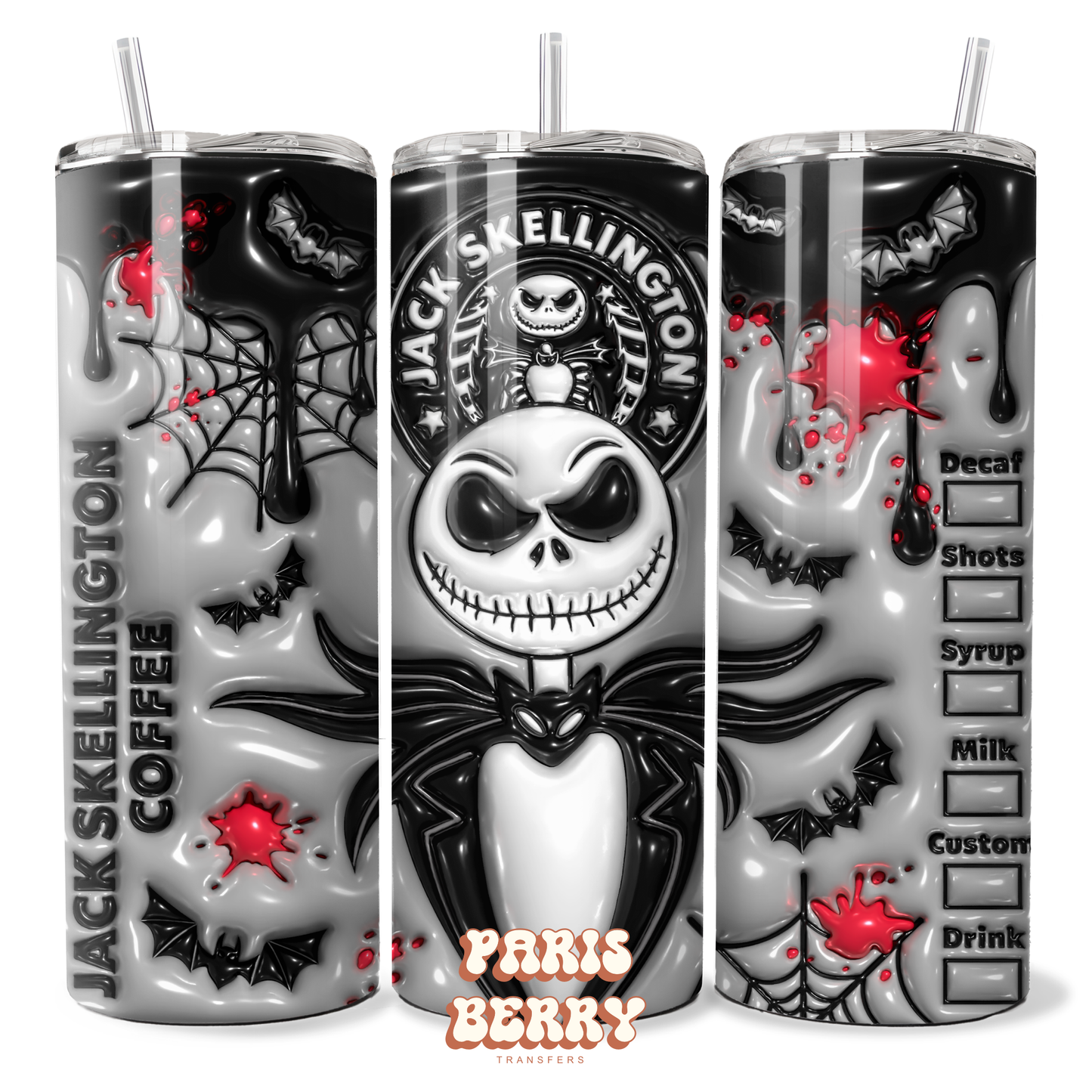 Skellington Coffee - 20oz Sublimation Tumbler Wrap