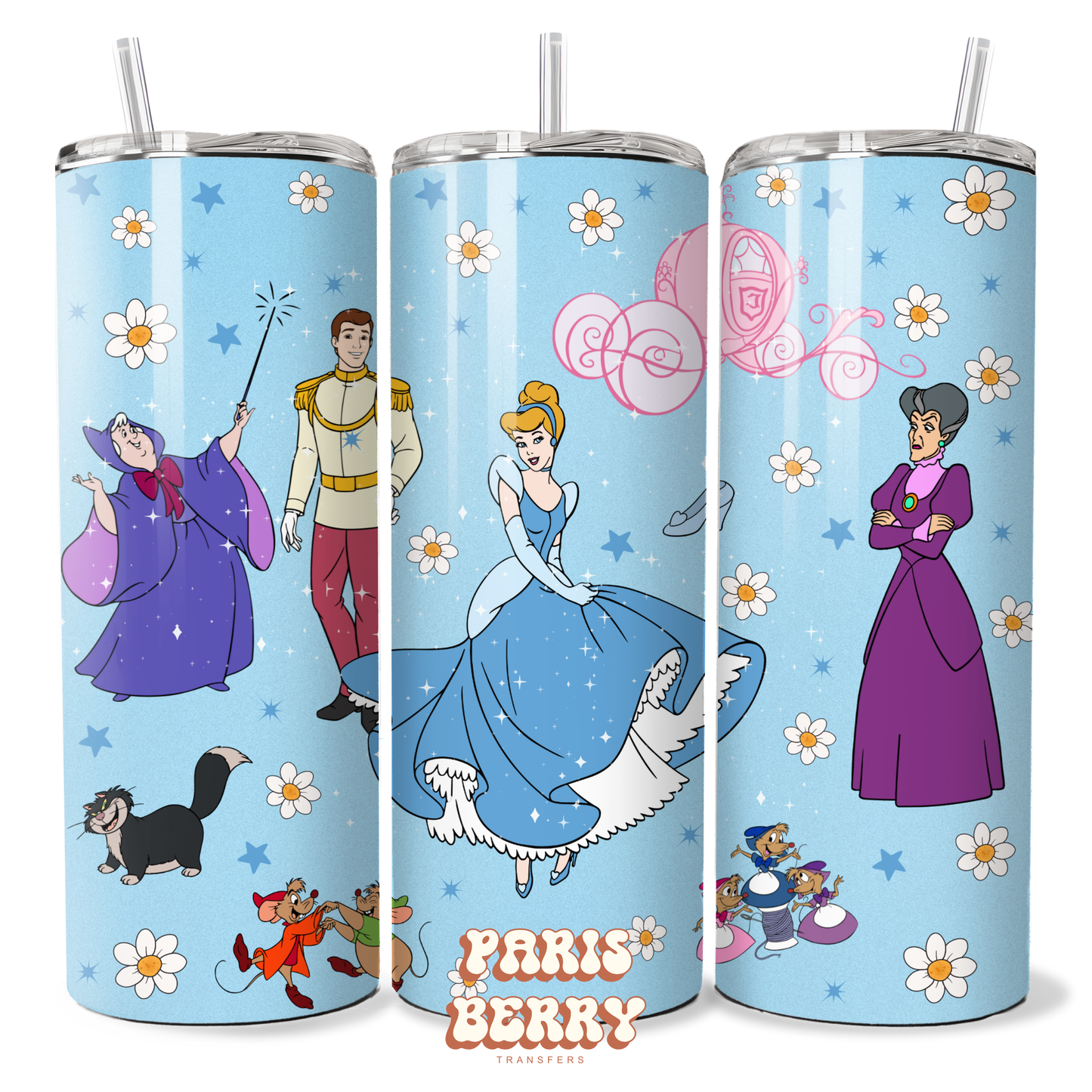 Blue Dress Princess - 20oz Sublimation Tumbler Wrap