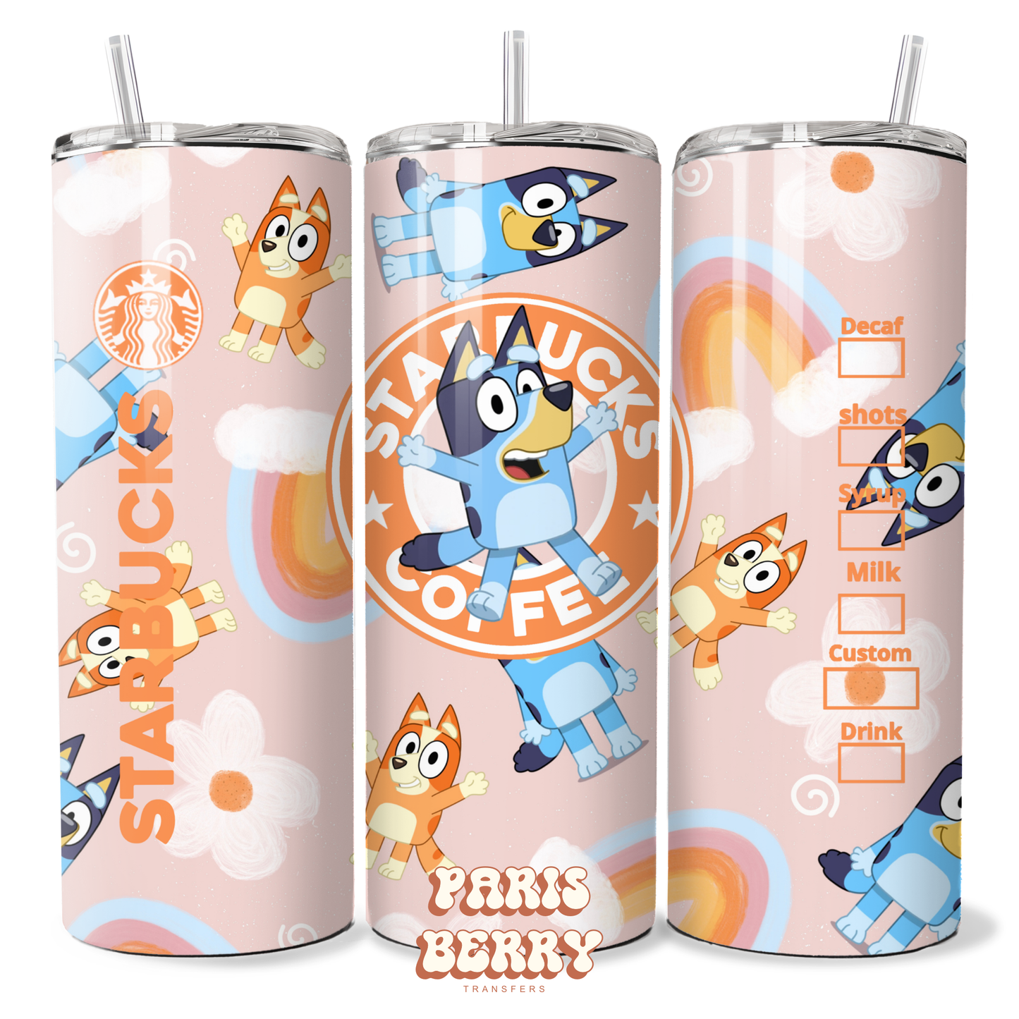 Bluish Coffee - 20oz Sublimation Tumbler Wrap