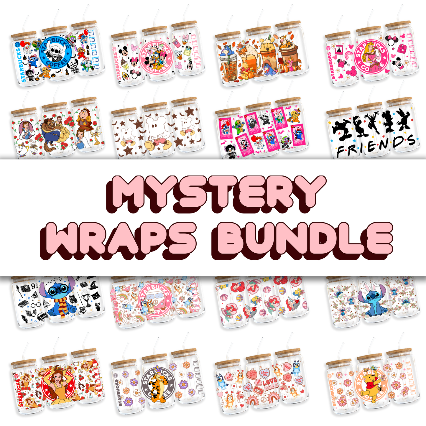Mystery 16oz UVDTF Cup Wraps Bundle