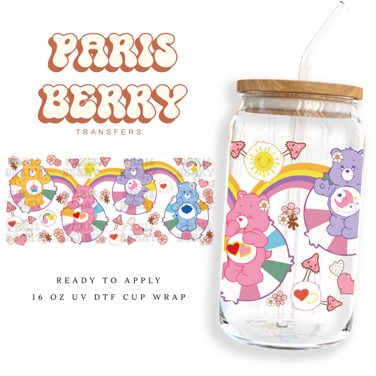 Friendship Rainbow Bears - 16oz UVDTF Cup Wrap