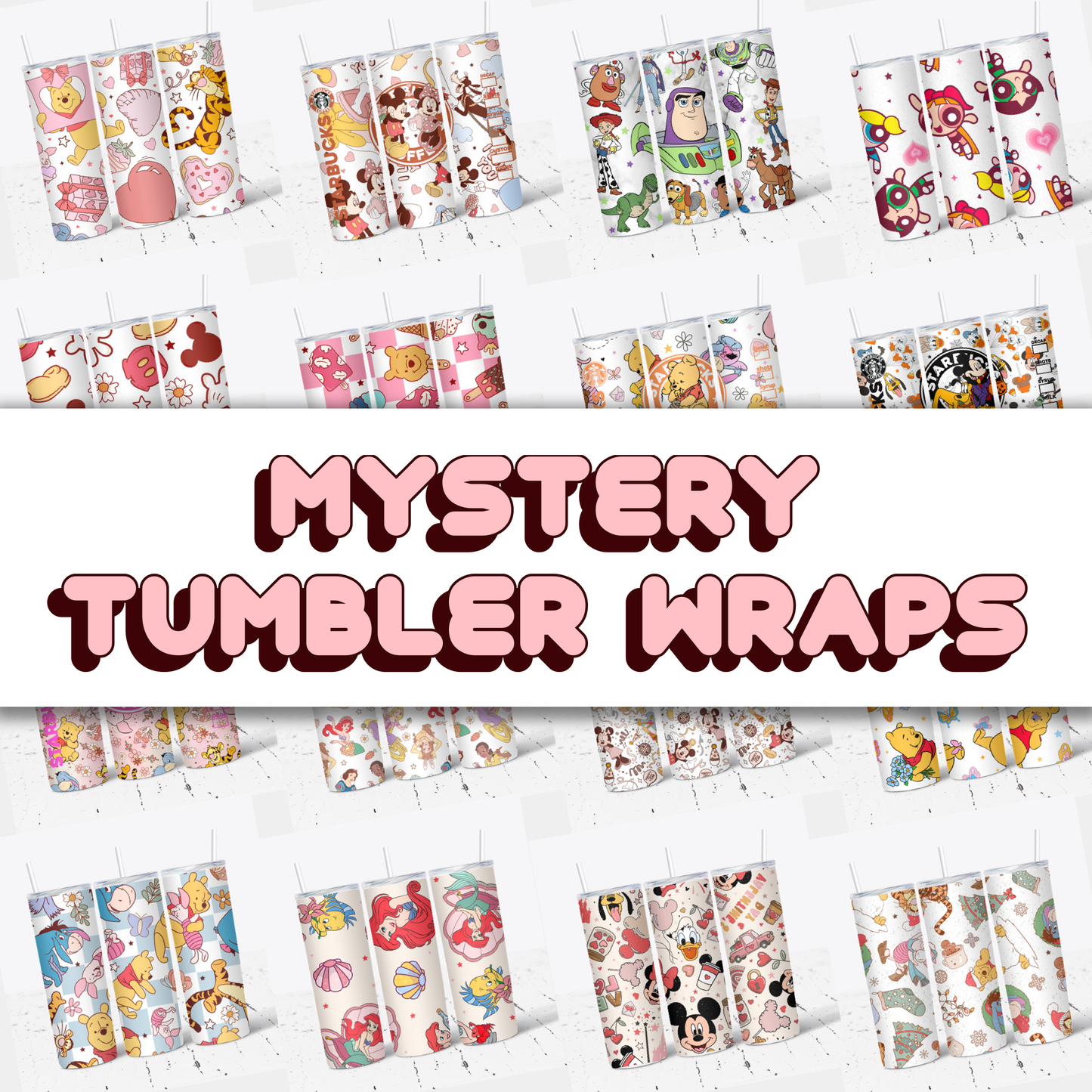 Mystery 20oz Sublimation Tumbler Wraps Bundle