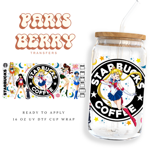 Moon Princess Coffee - 16oz UVDTF Cup Wrap