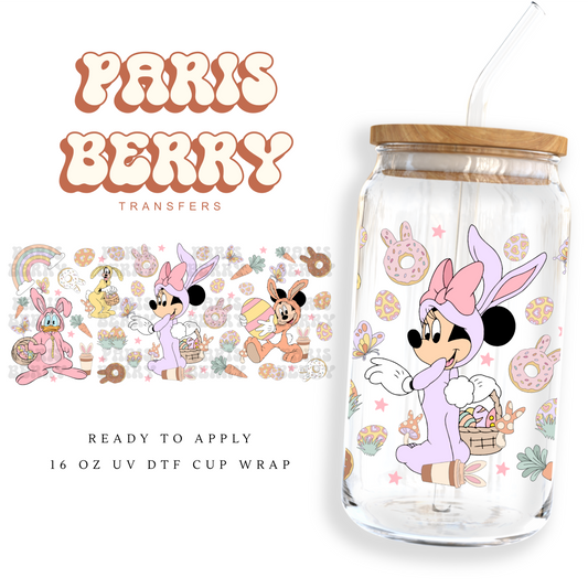 Mouse Bunny & Friends - 16oz UVDTF Cup Wrap