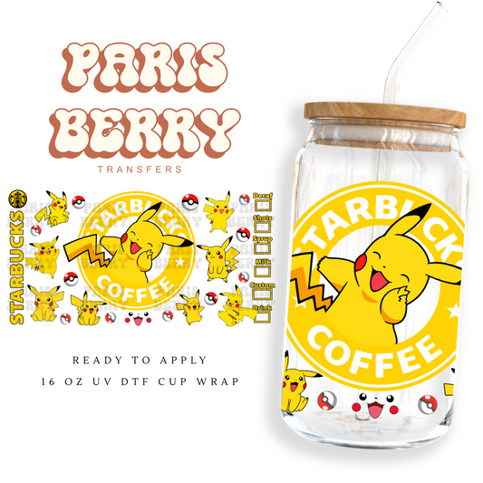 Pika Coffee - 16oz UVDTF Cup Wrap