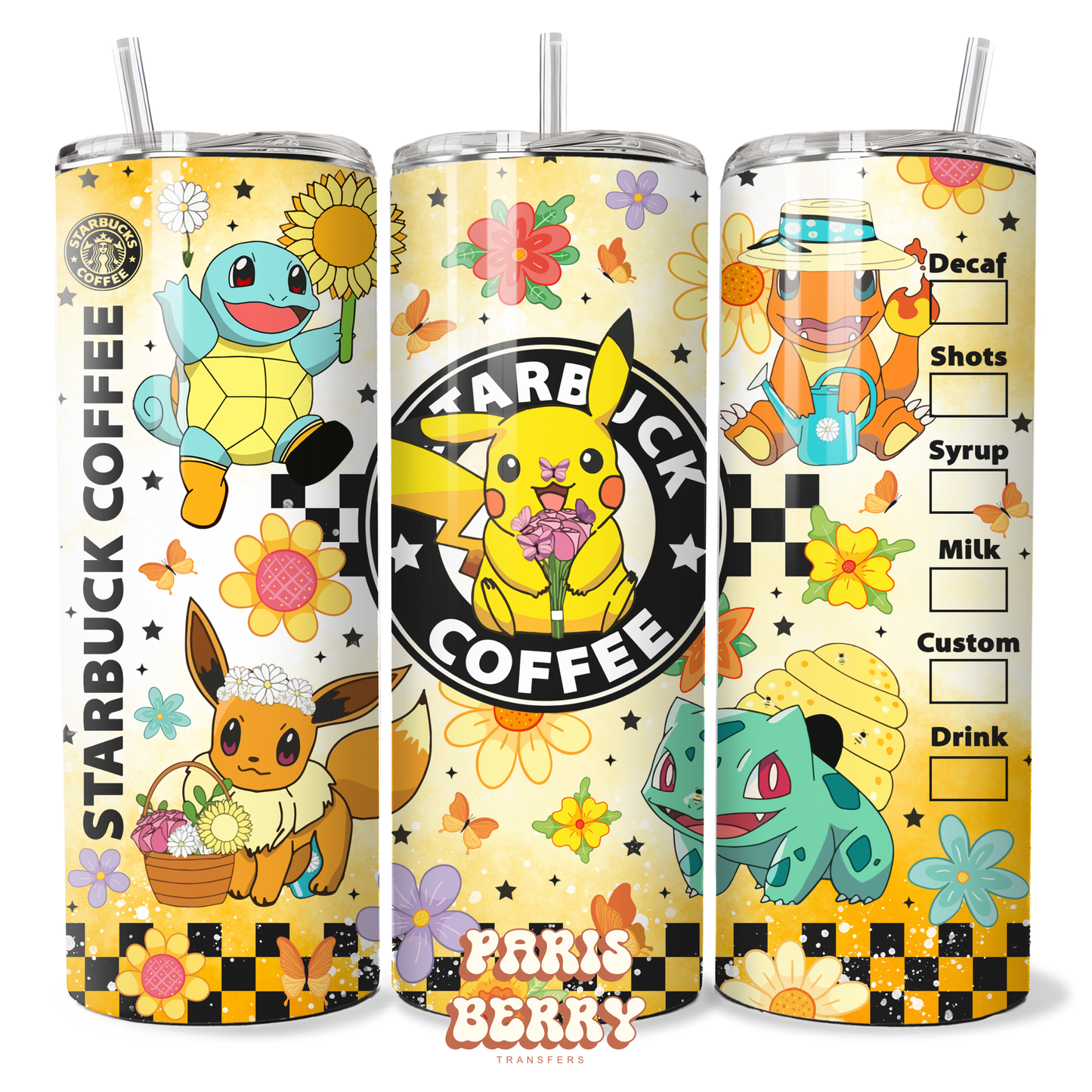 Pika Coffee & Friends - 20oz Sublimation Tumbler Wrap
