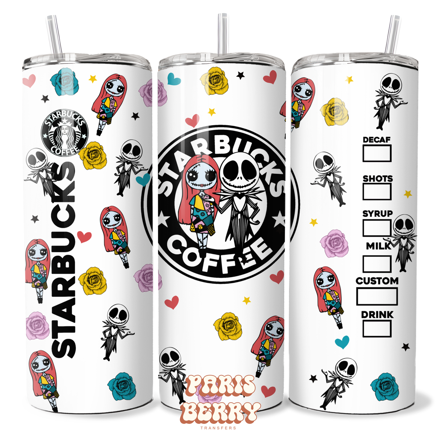 Christmas Nightmare Couple - 20oz Sublimation Tumbler Wrap
