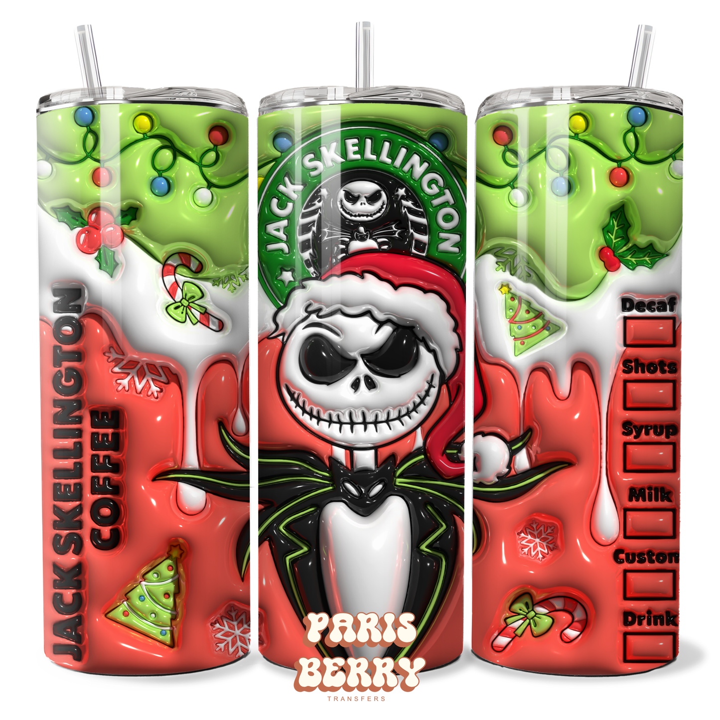 Skellington Coffee - 20oz Sublimation Tumbler Wrap