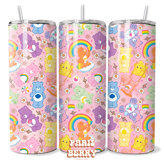 Care Rainbow Bears - 20oz Sublimation Tumbler Wrap