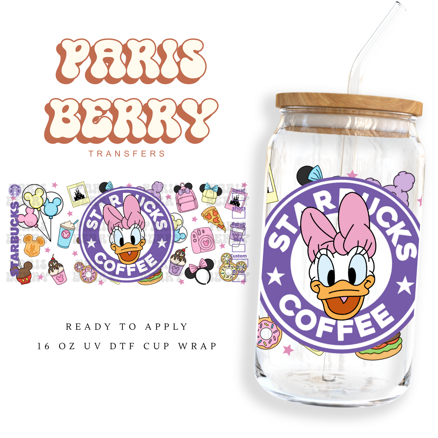 Purple Duck Coffee - 16oz UVDTF Cup Wrap