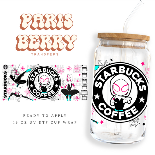 Spider Gwen Coffee - 16oz UVDTF Cup Wrap