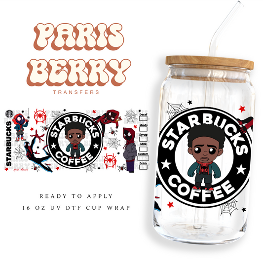 Spider Miles Coffee - 16oz UVDTF Cup Wrap