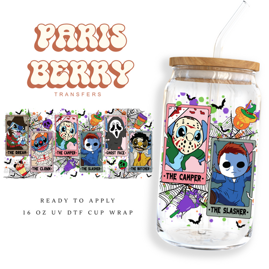 Spooky Blue Friends - 16oz UVDTF Cup Wrap