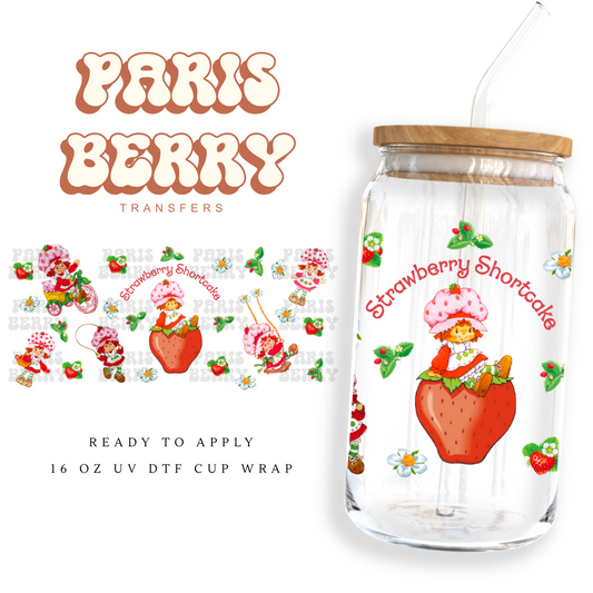 Strawberry Princess - 16oz UVDTF Cup Wrap